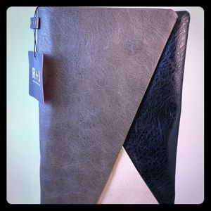 R + J  Corrine Clutch Black/ Grey / Silt NWT